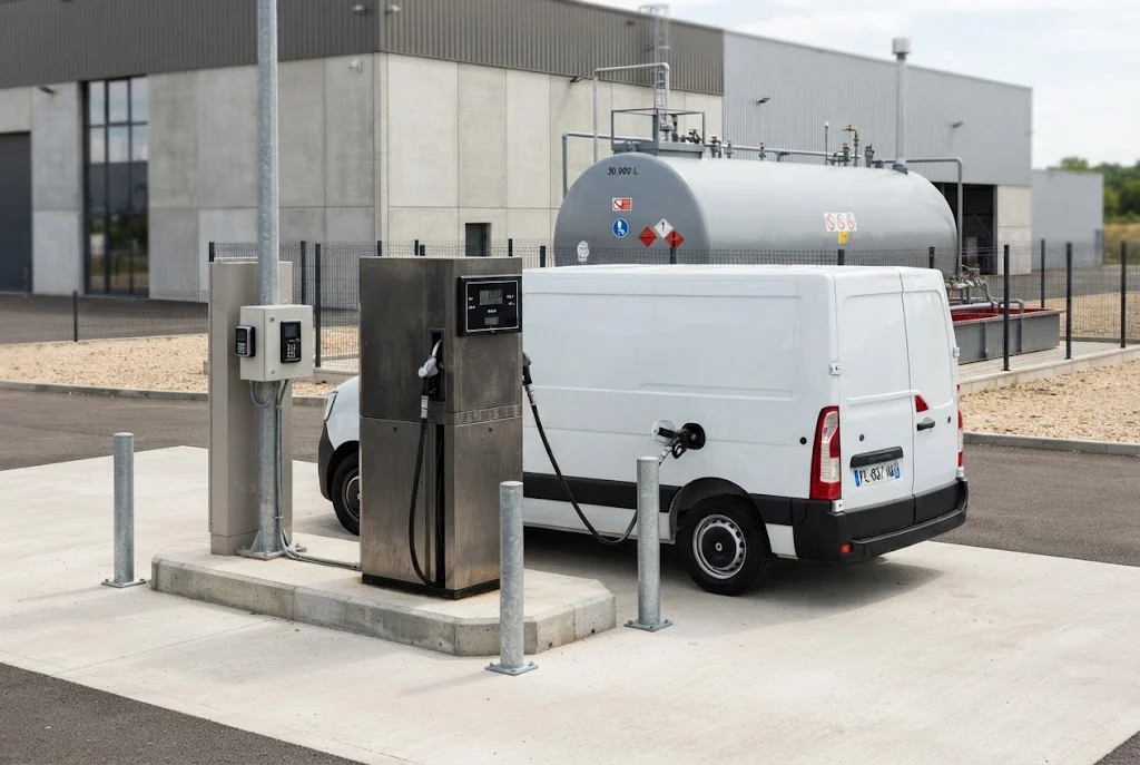 Modern private fuel dispenser for professional fleet management